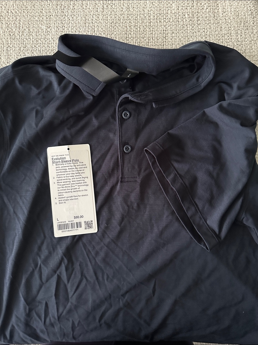 lululemon athletica Evolution Navy Short-Sleeve Polo